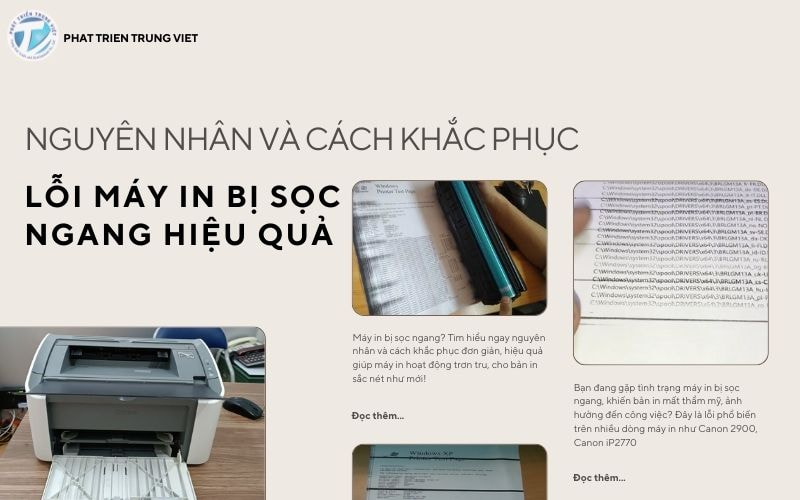 Nguyên nhân và cách khắc phục lỗi máy in bị sọc ngang hiệu quả